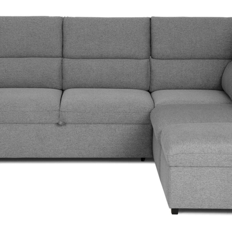 Canapé BEDFORD d’angle convertible gris 4 places Conforama