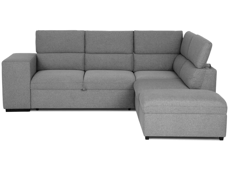 Canapé BEDFORD d’angle convertible gris 4 places Conforama