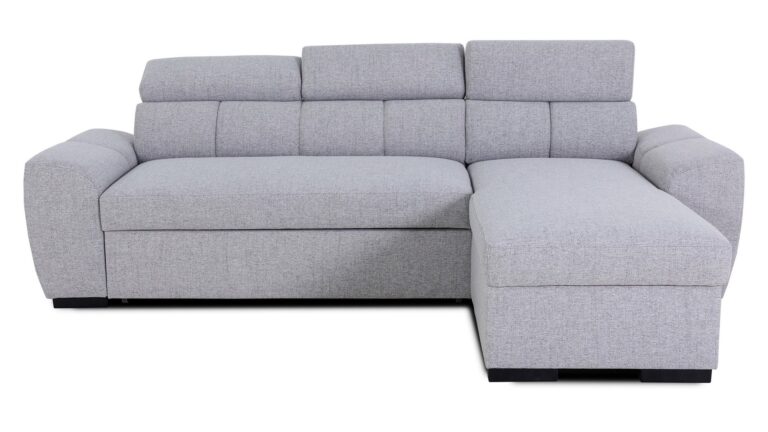 Canapé BUDAPEST d’angle convertible 4 places gris Conforama