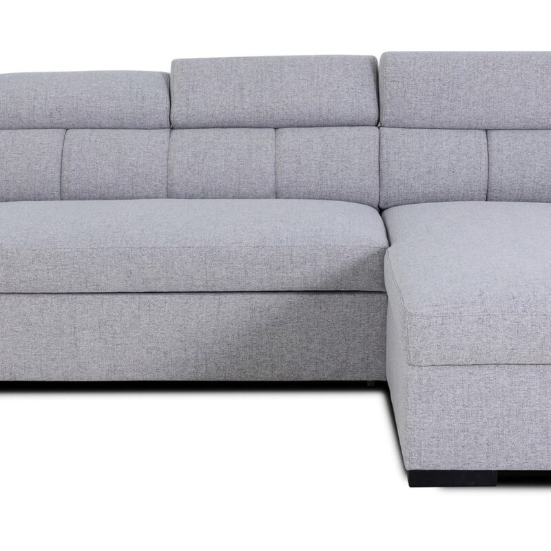 Canapé BUDAPEST d’angle convertible 4 places gris Conforama