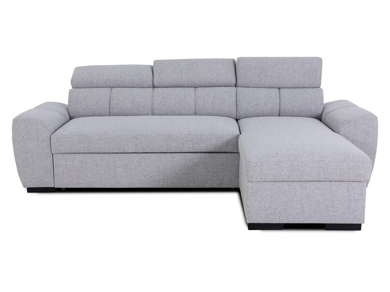 Canapé BUDAPEST d’angle convertible 4 places gris Conforama