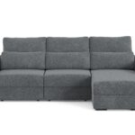 Canapé BUTLER d’angle gris relax manuel 3 places Conforama