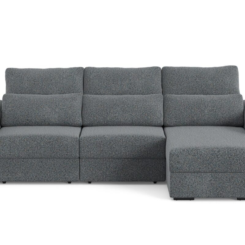 Canapé BUTLER d’angle gris relax manuel 3 places Conforama