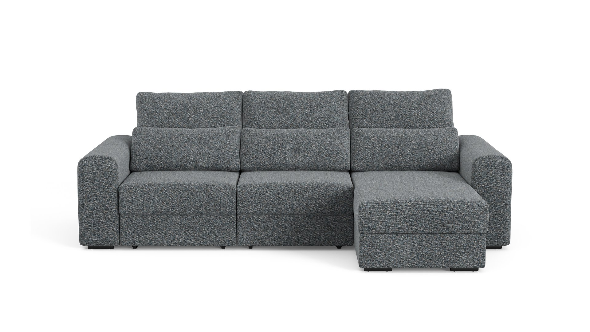 Canapé BUTLER d’angle gris relax manuel 3 places Conforama