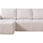 Canapé CLOUDY d’angle beige fixe 3 places Conforama