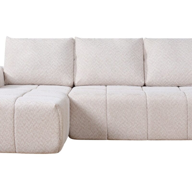 Canapé CLOUDY d’angle beige fixe 3 places Conforama