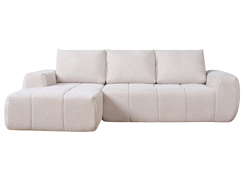 Canapé CLOUDY d’angle beige fixe 3 places Conforama