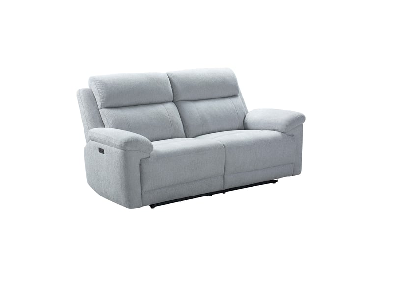 Canapé DARIO Conforama relax électrique droit gris 3 places