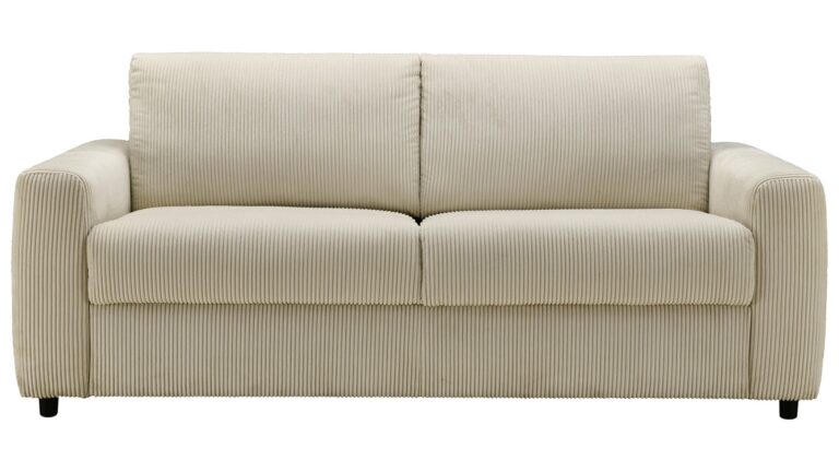 Canapé DARWIN droit convertible beige chez Conforama