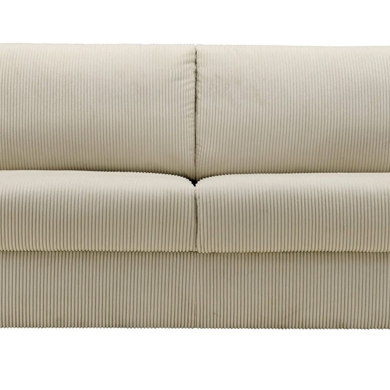 Canapé DARWIN droit convertible beige chez Conforama
