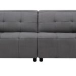 Canapé DELARO droit relax électrique 3 places gris Conforama