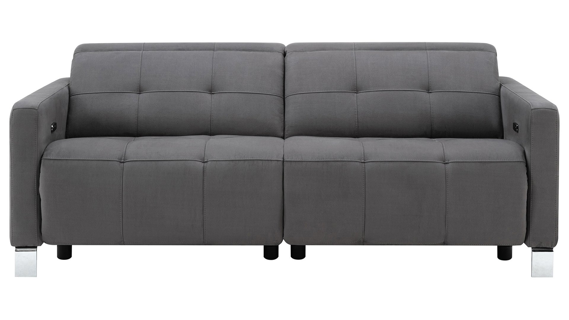 Canapé DELARO droit relax électrique 3 places gris Conforama