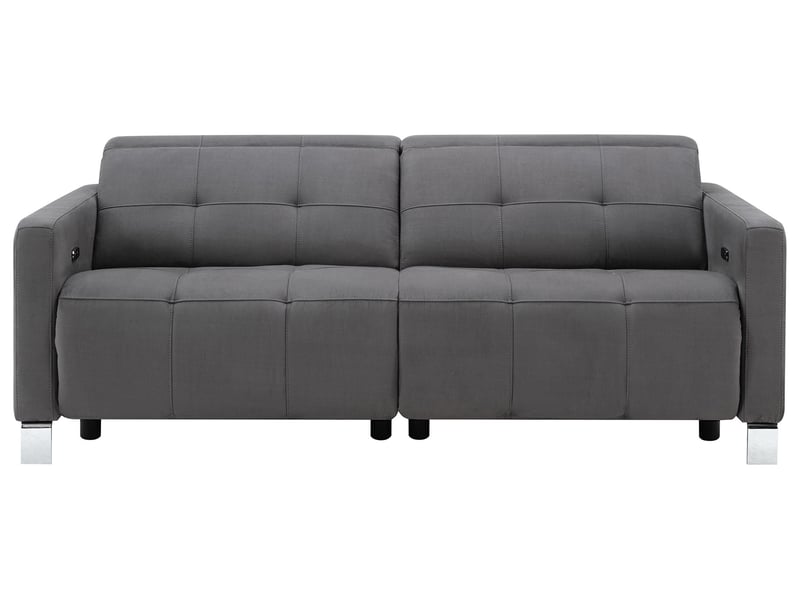 Canapé DELARO droit relax électrique 3 places gris Conforama