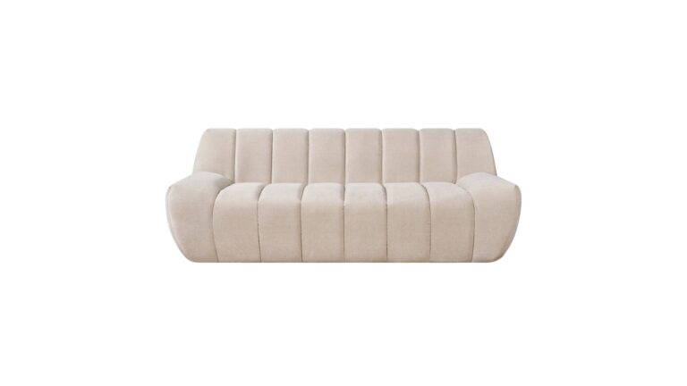 Canapé DIVA droit fixe 3 places beige Conforama, coin détente