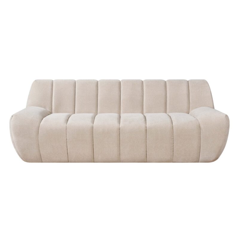 Canapé DIVA droit fixe 3 places beige Conforama, coin détente