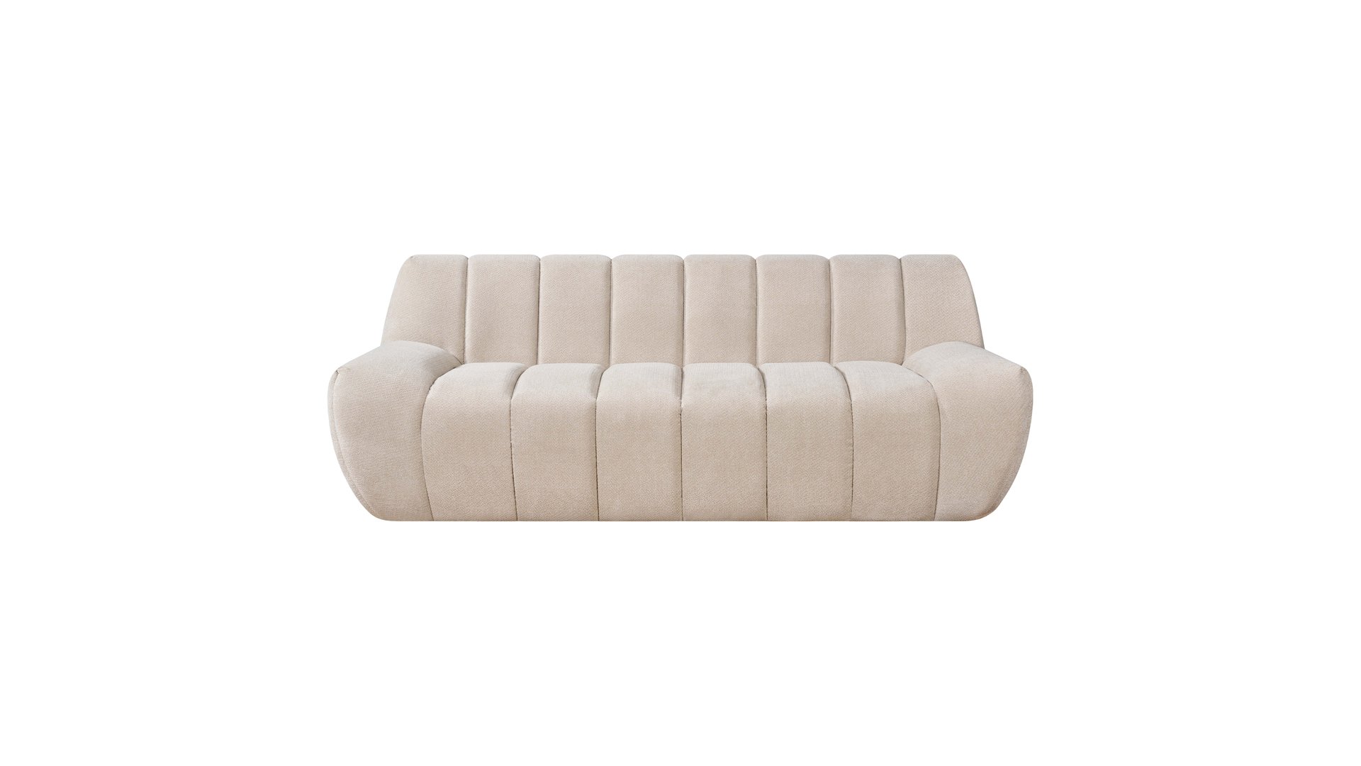 Canapé DIVA droit fixe 3 places beige Conforama, coin détente