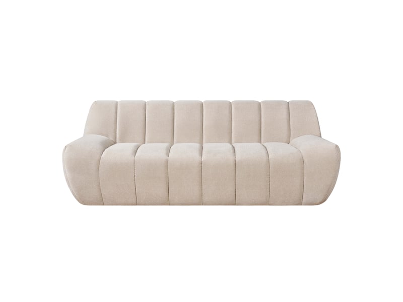 Canapé DIVA droit fixe 3 places beige Conforama, coin détente