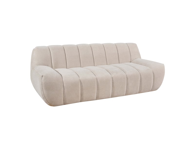 Canapé DIVA droit fixe 3 places beige Conforama, coin détente