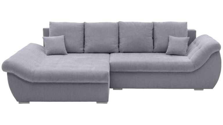 Canapé Eden d’Angle Gris Convertible 4 Places Conforama