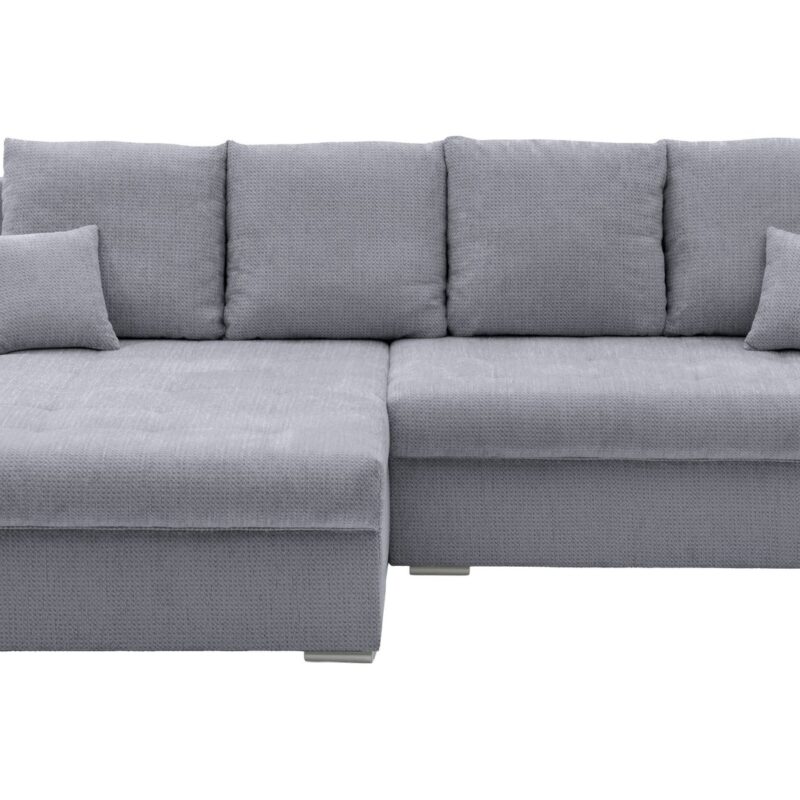 Canapé Eden d’Angle Gris Convertible 4 Places Conforama