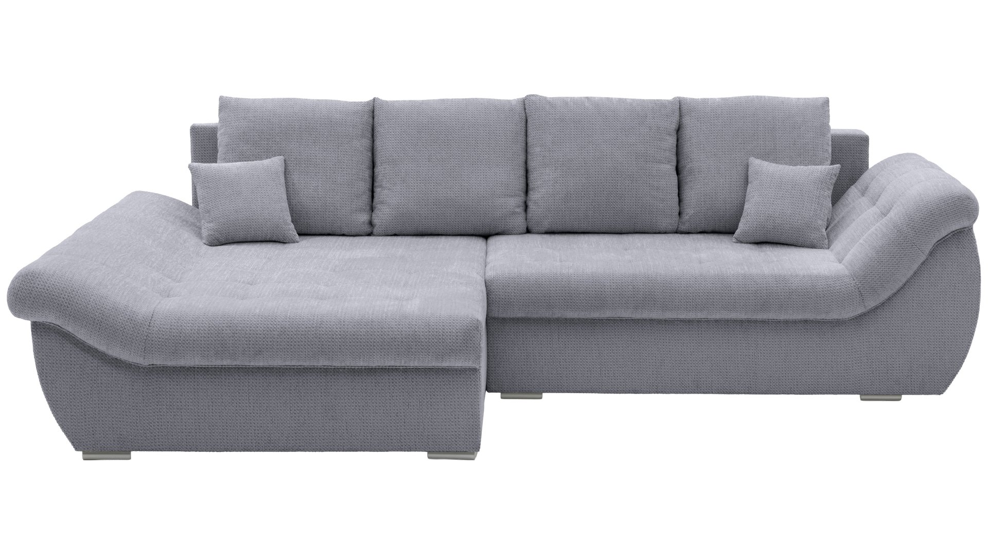 Canapé Eden d’Angle Gris Convertible 4 Places Conforama