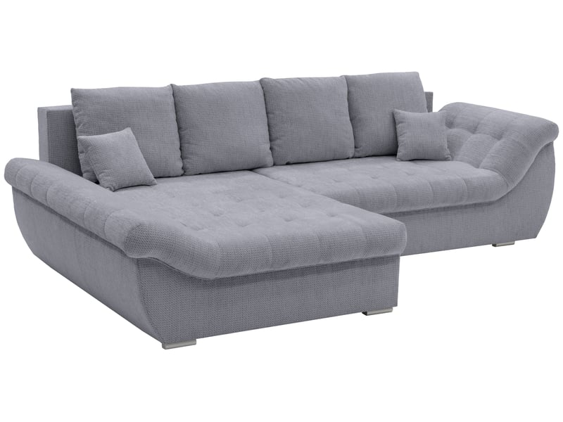 Canapé Eden d’Angle Gris Convertible 4 Places Conforama