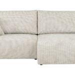 Canapé EMILE d’angle convertible beige chez Conforama