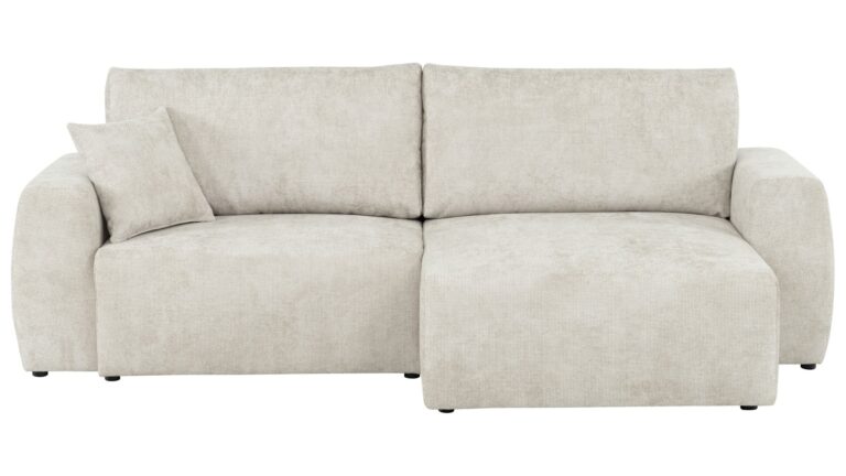 Canapé EMILE d’angle convertible beige chez Conforama