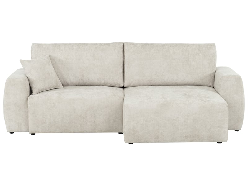 Canapé EMILE d’angle convertible beige chez Conforama