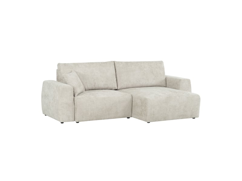 Canapé EMILE d’angle convertible beige chez Conforama