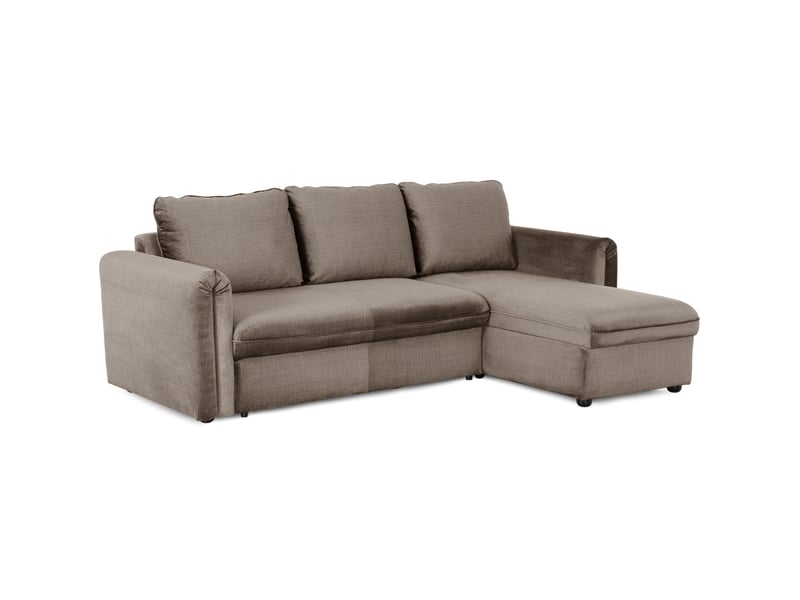 Canapé d’Angle Freya Taupe Convertible 4 Places Conforama