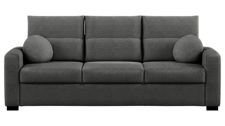 Canapé Jade Droit Convertible Gris 3 Places Conforama