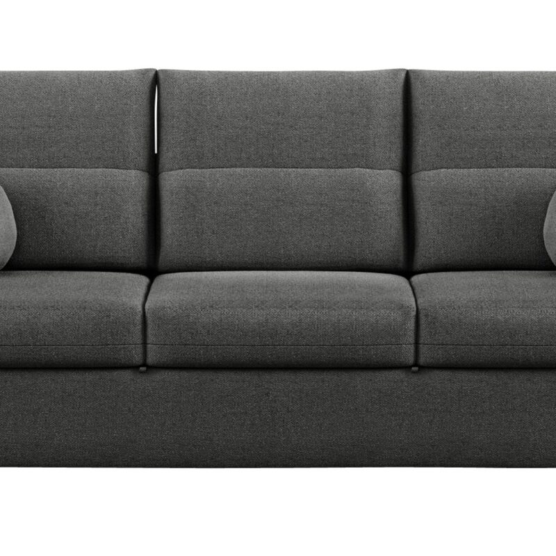 Canapé Jade Droit Convertible Gris 3 Places Conforama
