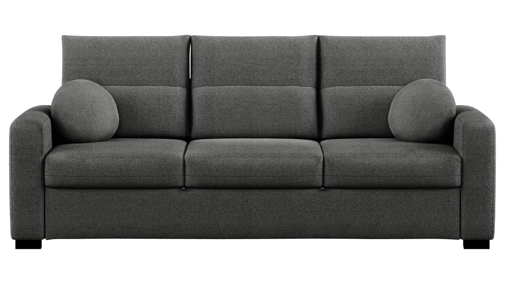 Canapé Jade Droit Convertible Gris 3 Places Conforama