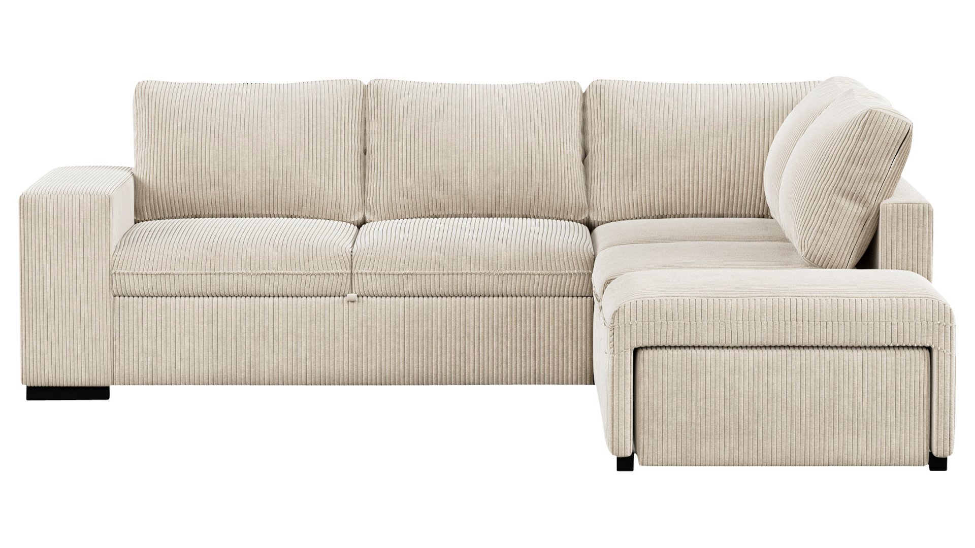 Canapé JOZZIS Conforama d’angle convertible beige 4 places