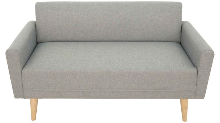 Canapé KOBY droit fixe 2 places gris Conforama