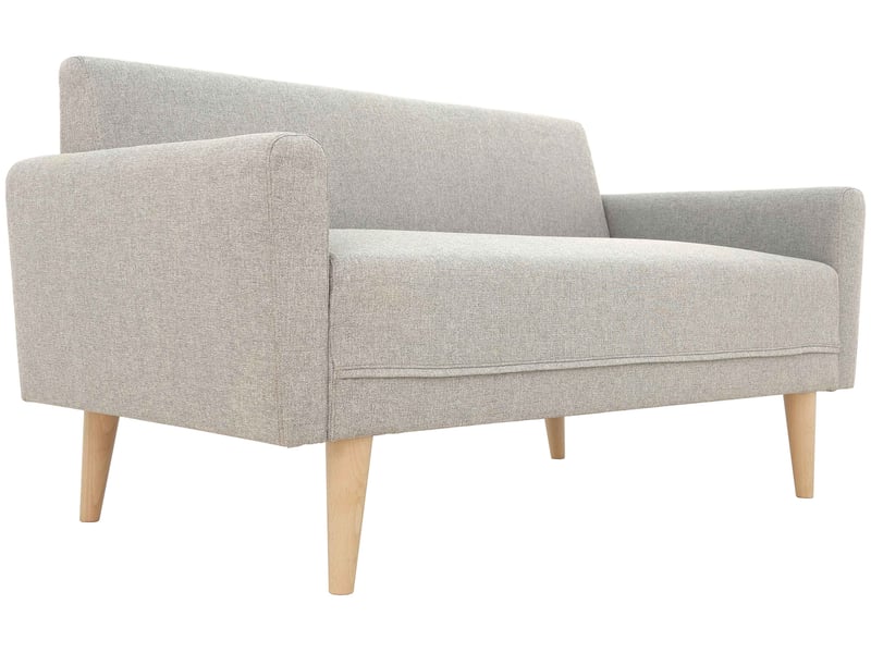 Canapé KOBY droit fixe 2 places gris Conforama