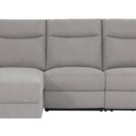 Canapé LOUIS d’angle relax électrique 3 places gris Conforama