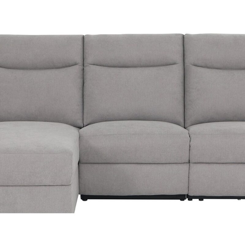 Canapé LOUIS d’angle relax électrique 3 places gris Conforama