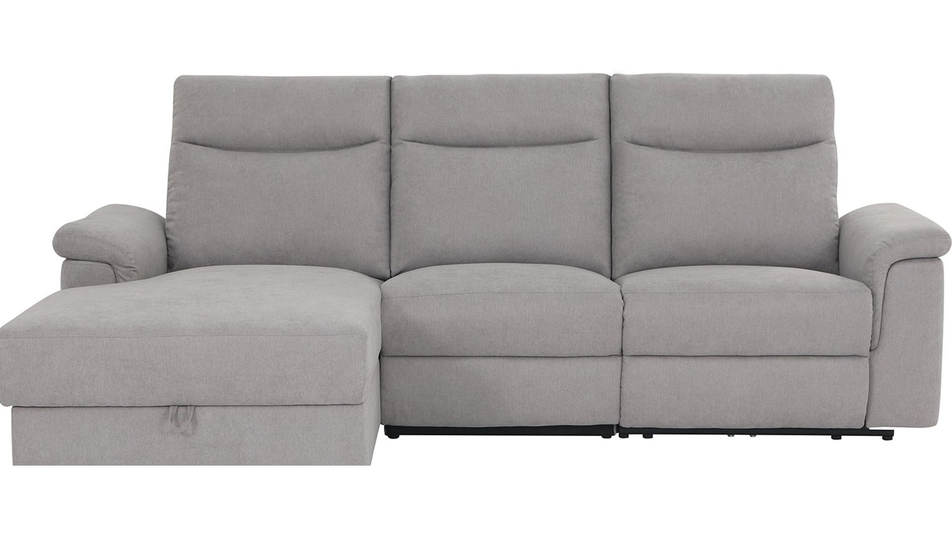 Canapé LOUIS d’angle relax électrique 3 places gris Conforama