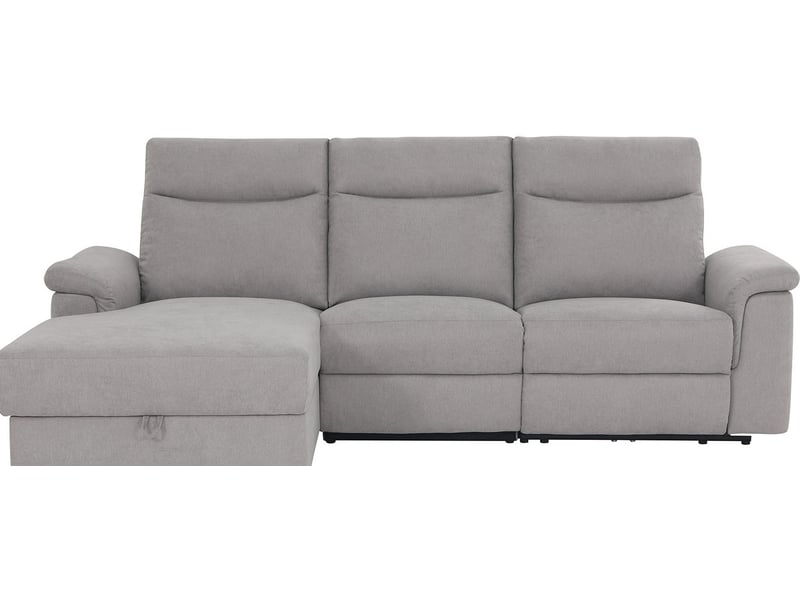 Canapé LOUIS d’angle relax électrique 3 places gris Conforama