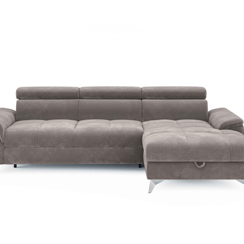 Canapé Lugano d’Angle Convertible 4 Places Taupe Conforama