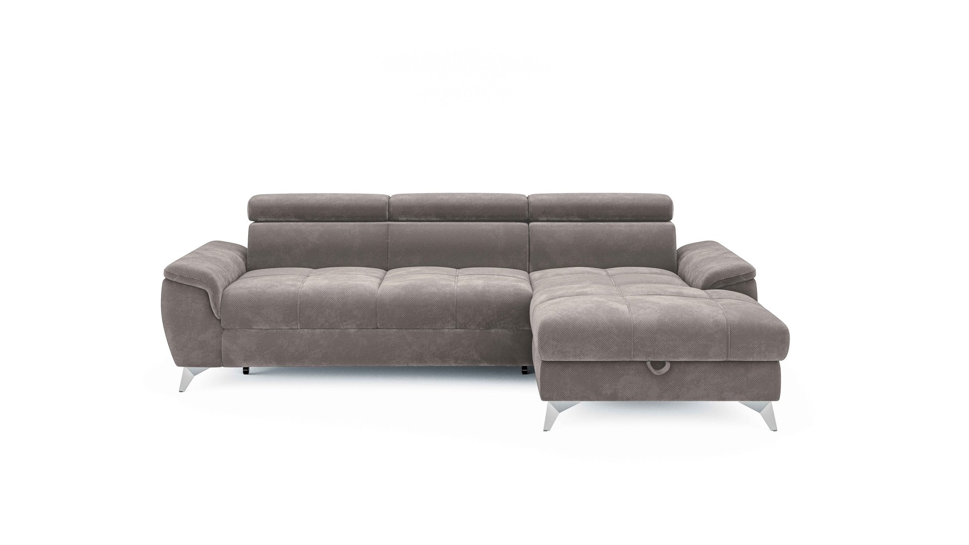 Canapé Lugano d’Angle Convertible 4 Places Taupe Conforama