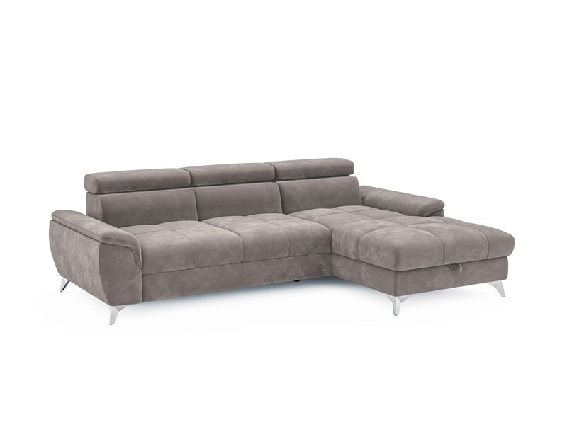 Canapé Lugano d’Angle Convertible 4 Places Taupe Conforama