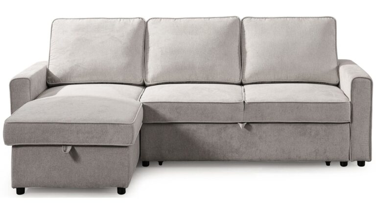Canapé LURKEY d’angle convertible 3 places beige Conforama