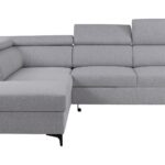 Canapé MARIUS d’angle convertible gris 4 places Conforama