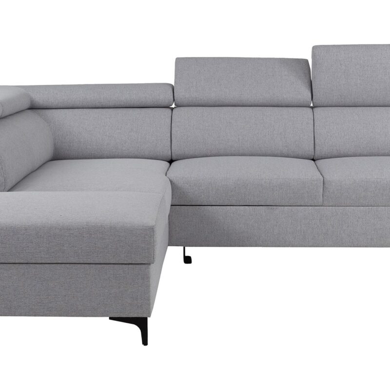 Canapé MARIUS d’angle convertible gris 4 places Conforama