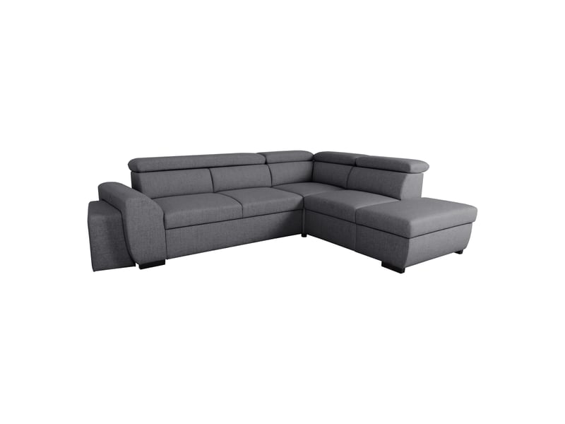 Canapé OLYMPE d’angle convertible 4 places gris Conforama
