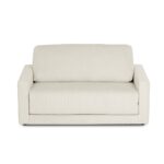 Canapé PAULIN droit convertible beige 2 places en lin Conforama