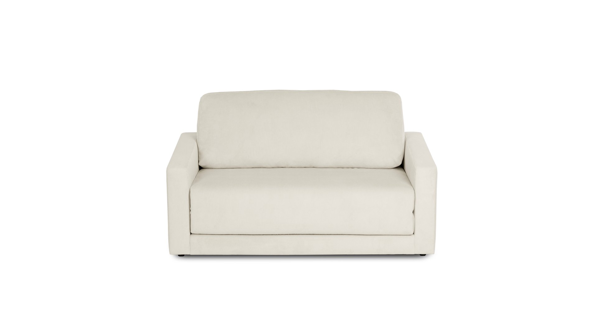 Canapé PAULIN droit convertible beige 2 places en lin Conforama